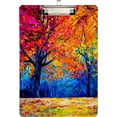 thumbnail image 1 of FMSHPON Colorful Autumn Trees Painting Clipboard Hardboard Wood Nursing Clip Board and Pull for Standard A4 Letter 13x9 inches, 1 of 6