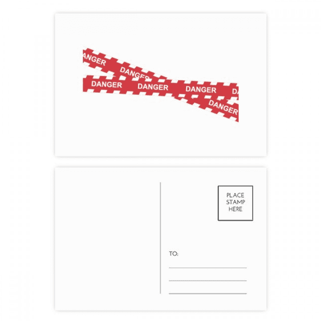 Logo Danger Line Art Deco Fashion Postcard Set Birthday Mailing Thanks Greeting Card