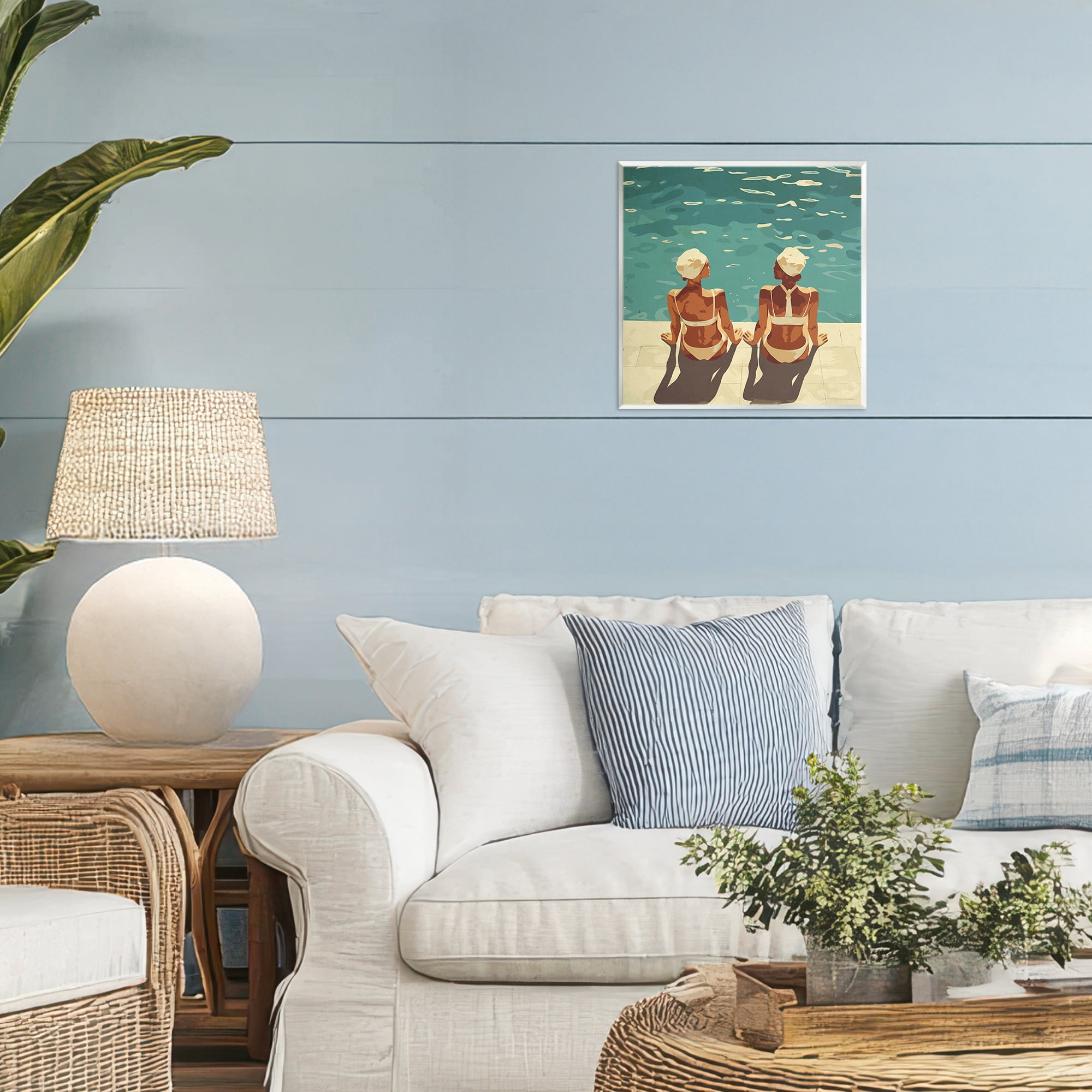 Stupell Industries Swimmer Friends Duo Wall Plaque Art, design by Layla Oz