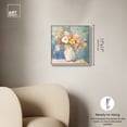 thumbnail image 5 of Vase Of Spring Flowers Chic Farmhouse Canvas Wall Art by Art Remedy, Silver Floater Frame, 16"x16", 5 of 7