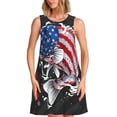 thumbnail image 1 of Balery Largemouth Bass Fish in USA Vestidos de verano para mujer con estampado: vestido holgado sin mangas, vestido playero informal y cómodo para días calurosos., 1 of 7