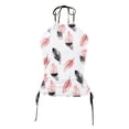 thumbnail image 7 of zaveiop Women's Tankini Top Only Flowy Swim Tops Drawstring Side Ruched Bathing Suit Top Strappy Back Swim Tank Top No Bottom (Pink, XL), 7 of 7