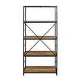 thumbnail image 4 of Walker Edison Rustic Metal and Media Bookcase, Reclaimed Barnwood, 4 of 8