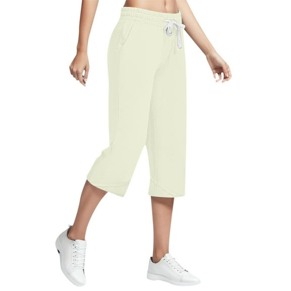 XINXIAOO Pants for Women Womens Pants Casual Beige Baggy Pants Comfy Pants Women Work Elastic Pants for Women with Pockets Womens Capris for Summer