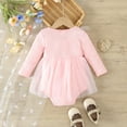 thumbnail image 3 of Baby Girl Dress Solid Color Girls Tutu Dress Romper Long Sleeve Bodysuit Baby Girl Gift Outfits Baby Girl for Girls 6-12 Months, 3 of 8