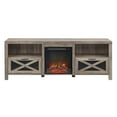 thumbnail image 5 of Walker Edison Farmhouse Fireplace TV Stand for TVs up to 80", Grey Wash, 5 of 13