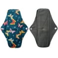 thumbnail image 3 of Aslana 6-Pack Women Cloth Menstrual Sanitary Pads with Wings. Reusable & Washable. 3 Sizes Available for Overnight Heavy flow, Daily flow or Pantyliner., 3 of 5
