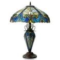 thumbnail image 2 of RADIANCE Goods Tiffany-Style 3 Light Victorian Double Lit Table Lamp 18" Shade, 2 of 6