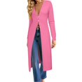 thumbnail image 6 of JUUNthy Long Cardigan for Women, Long Sleeve Slim Fit Deep V Neck Button Front Soft Knit Sweater Outerwear Dark Gray L, 6 of 13