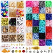 Smiley Beads Emoji Flower Pink Purple Beads for Jewelry Making 20 pcs Mix 