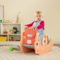 thumbnail image 2 of Gymax 3-in-1 Kids Slide Rocking Horse Set Convertible Toddler Slide w/ Basketball Hoop Pink, 2 of 10