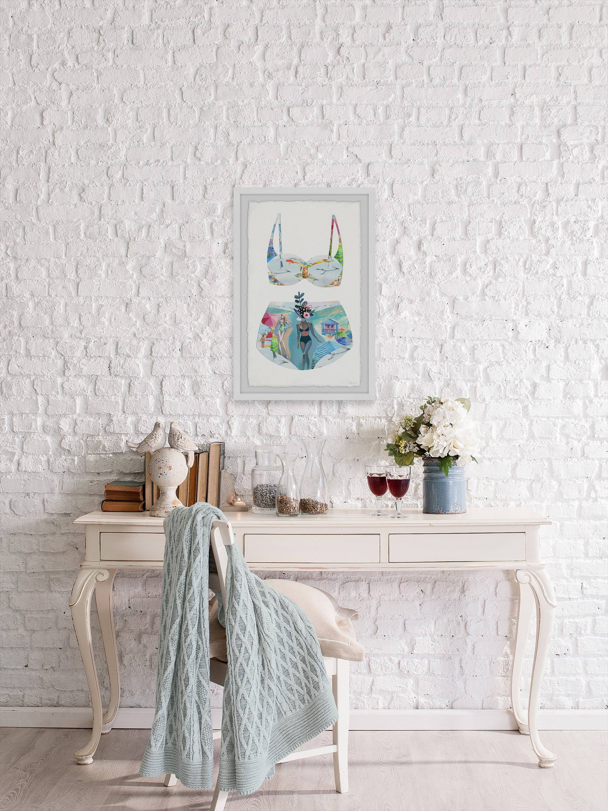 Parvez Taj Chilling Babe Swimsuit Framed Wall Art