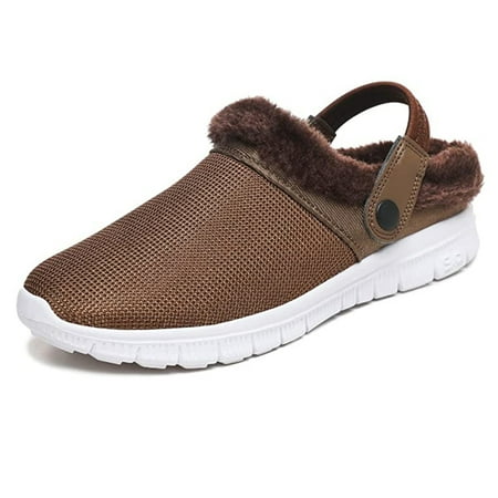 

Winter Slippers For Men Women Anti Slip Winter Slippers Convenient To Wear At Home Or Outdoor 40 Coffee