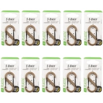 Nite Ize S-Biner Dual Carabiner Plastic - Durable Dual Carabiner with Wire Gate Closure for Organizing Keys & Keychain Attachments - Size 2, Coyote (10 Pack)