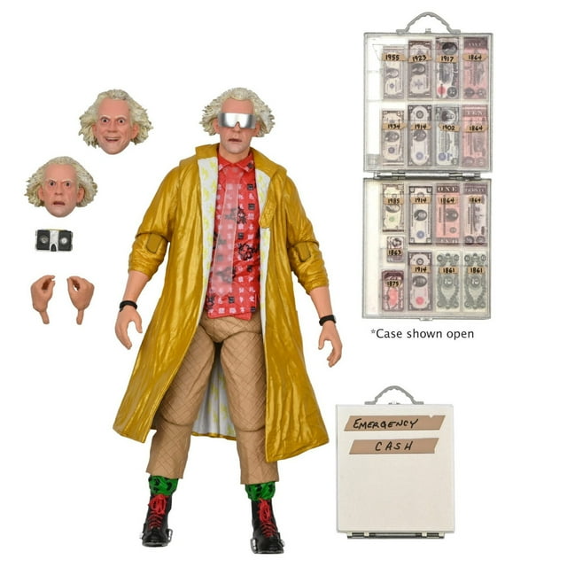Figura de Accion NECA Ultimate Volver Al Futuro Doc Brown 2015 7 Pulgadas