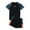Black, variant on WOYY Boys 2-Piece Swimsuit Short Sleeve Rash Guard Shorts Quick Dry UPF50+ Bathing Suit