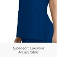 thumbnail image 7 of BARCO Grey's Anatomy Women's Cora Top, Crossover V-Neck Medical Scrub Top w/ 4 Pockets & Tulip Sleeves Indigo XL, 7 of 7