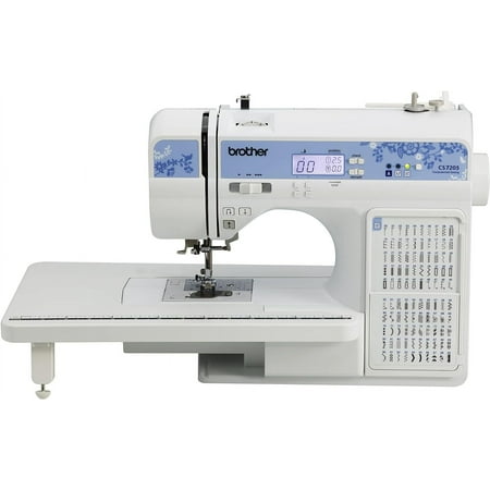 Brother CS7205 Computerized Sewing Machine with Wide Table, 150 Built-in Sewing Stitches, 1 Font, Wide Table, 11 Sewing Feet