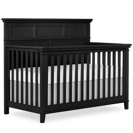 UPC: 0811048039903 | Dream On Me Blue Ridge 4 in 1 Convertible Crib in Black Three Mattress Height Settings