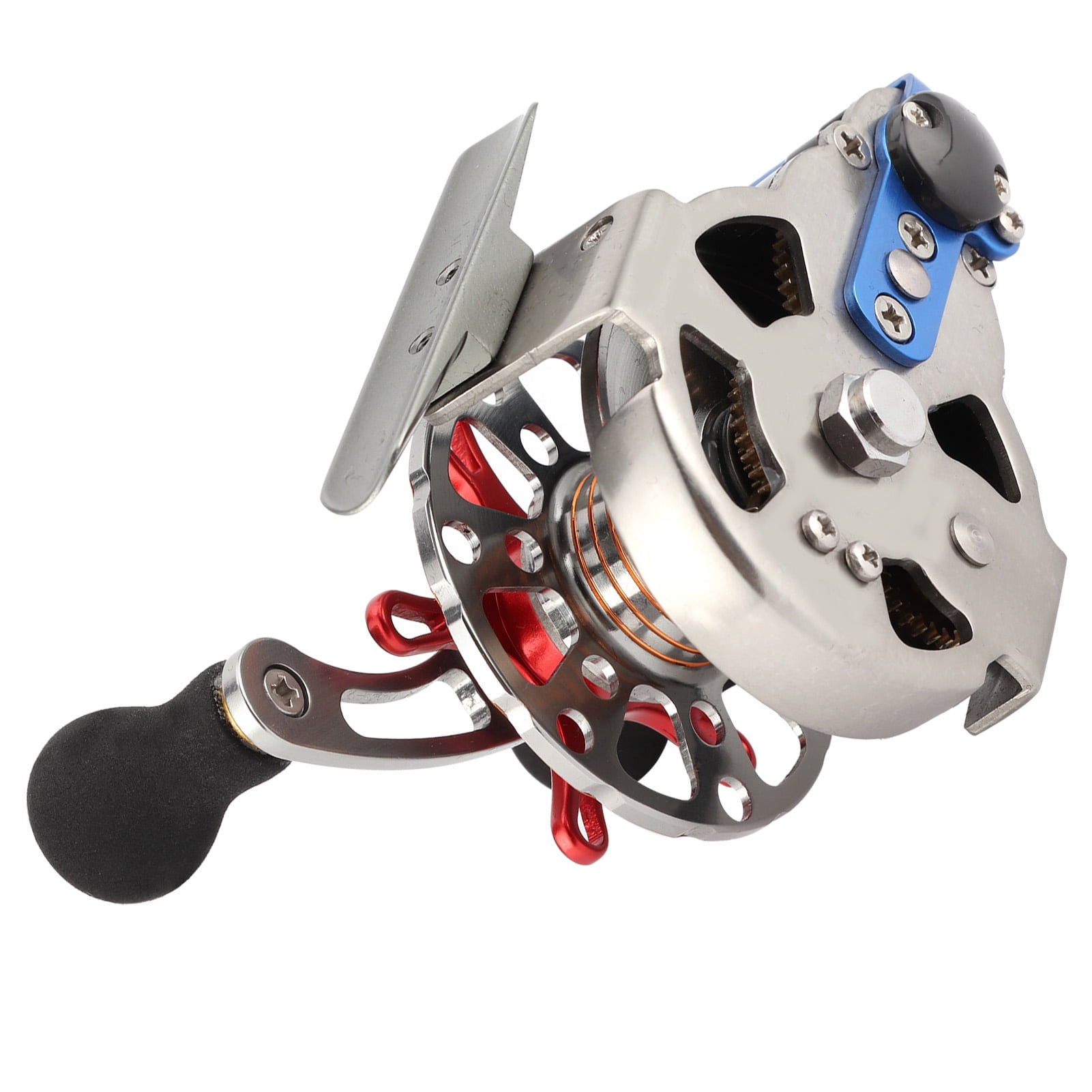 NFTIGB BA60 All Metal Portable Raft Fishing Reel 2.5:1 Gear Ratio 2 BB Left-Handed Fishing Accessory for Saltwater and Freshwater (4.33 inches / 11 cm)
