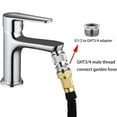 thumbnail image 6 of Sink Faucet to Garden Hose Adapter,2025 New Sink Faucet Quick Connector,Swivel Faucet Adapter Kit,Faucet Adapter for Sink Connection Shower Hose/Garden Hose/Portable Washing Machine,Pet Bathing, 6 of 9