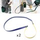 thumbnail image 4 of Cartera de Cuero con Cadena Asa Hombro Bandolera Azul Amarillo, 4 of 7