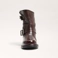 thumbnail image 3 of Sam Edelman Women's Dark Brown Leather Lulah Moto Boot 6M, 3 of 6