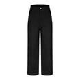 thumbnail image 5 of Roncen Women's Solid Velvet Pants - Loose Fit Casual Straight Leg Trousers with Versatile Style & Pockets, 5 of 9