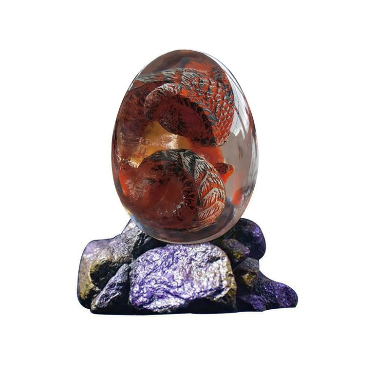 jiacuix Dream Crystal Transparent Dragon Egg-Resin Sculpture