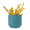Cyan, variant on Mdj Pottery Cyan Geometric Ceramic Clay Planter Set of 1, 16.14 inch Breathable Pot with Drainage Hole for Indoor Outdoor Monstera Decor