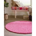 thumbnail image 1 of Unique Loom 3128119 8 Pi 2 Po x 8 Pi 2 Po Tapis Rond Solide Shag&44; Rose Bubblegum, 1 of 10