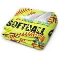 thumbnail image 4 of Softball Blanket - Softball Blankets Softball Gifts for Men Women Plush Softball Blanket for Couch Bed Sofa Home Decor 40"X50", 4 of 6