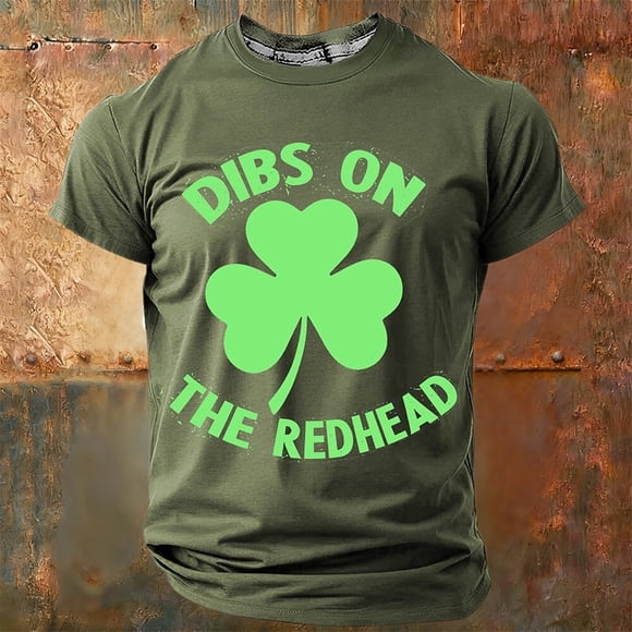 Saint Patrick's Day Graphic Tee for Everyday Casual Wear - Comfortable Short Sleeve Irish Theme Print Men's T Shirt