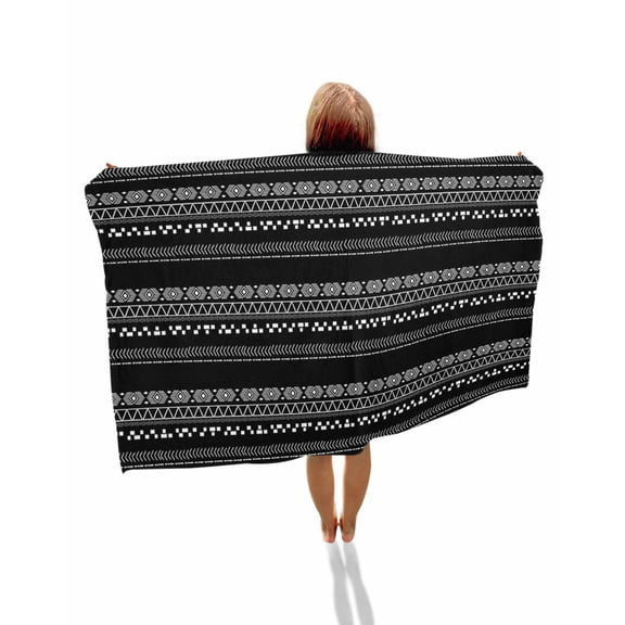 Black and White Geometric Beach Towels Oversized Super Absorbent, Modern Abstract Art Aesthetics Lightweight Bath Towel Quick Dry Sets For Bathroom/Pool/Rv Camping/Beach Play/Gym Room/Picnic 23"x47"