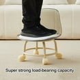 thumbnail image 3 of Rolling Stool with Backrest, Mini Shoe Stools, Portable Multi-Purpose Wheeled Stool with Comfortable Foam Cushion, 360° Rotating Wheels for Home, Office, Salon & Garage, 3 of 6