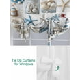 thumbnail image 3 of Starfish Tie Up Curtains for Windows 45 Inch Length Balloon Curtains Kitchen Adjustable Balloon Window Shade Ocean Shell Coastal Nautical Flag Light-house Tie Up Bathroom Curtain Window 34"x45", 3 of 6