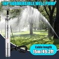 thumbnail image 3 of Goxfaca 1HP 110V Deep Well Submersible Pump, 16 GPM, 164ft Head, Stainless Steel, 3'' Deep Well Water Pump for Irrigation, Home, Industrial,60 Hz, 49ft Copper Power Cord, 3 of 9