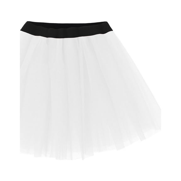 Homenesgenics Skirt for Women Plus Size Womens Fashion Pleated Gauze Short Skirt Adult Dancing Skirt Gauze Dress White One Size