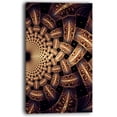 thumbnail image 2 of Dark Brown Fractal Flower Pattern - Floral Canvas Art Print, 2 of 3