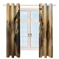 thumbnail image 3 of Vintage Western Cowboy Window Curtain Panels Grommet Blackout Curtains Blackout Curtains for Living Room, 3 of 7