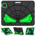 thumbnail image 3 of ELEHOLD for iPad Pro 11 inch Rugged Case, Cute Cartoon Kids Friendly Built-in Double Kickstand Full Protection Shockproof Children Case iPad Pro 11 2022/2021/2020/2018 & iPad Air 4th/5th,Black+Green, 3 of 9