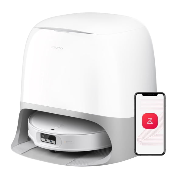 Roborock Qrevo CurvX Robot Vacuum and Mop, 22,000Pa Suction, 3.14’’ Ultra Slim, Zero-Tangling Design, Reactive AI Obstacle Recognition, AdaptiLift Chassis, Auto Hot Water Mop Washing & Drying