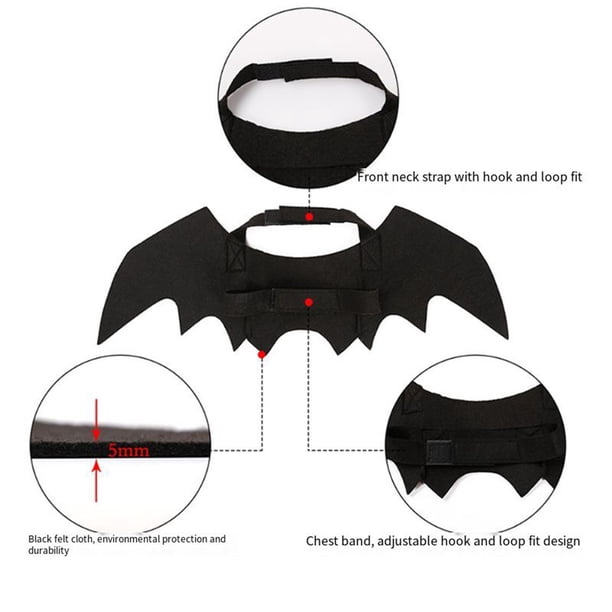 Alas De Murciélago Disfraz de ala de murciélago para mascota ropa de Halloween disfraz Likrtyny Libre de BPA