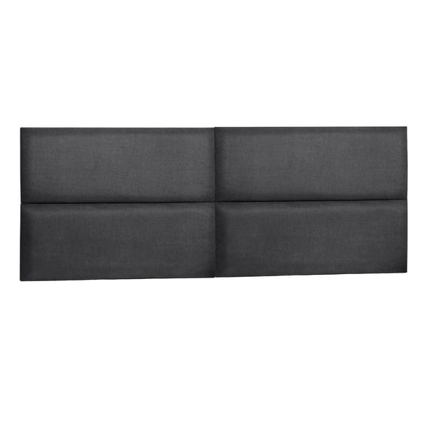 BELLEZE Modern Upholstered Wall Mounted Grey Headboard Panels Fits a