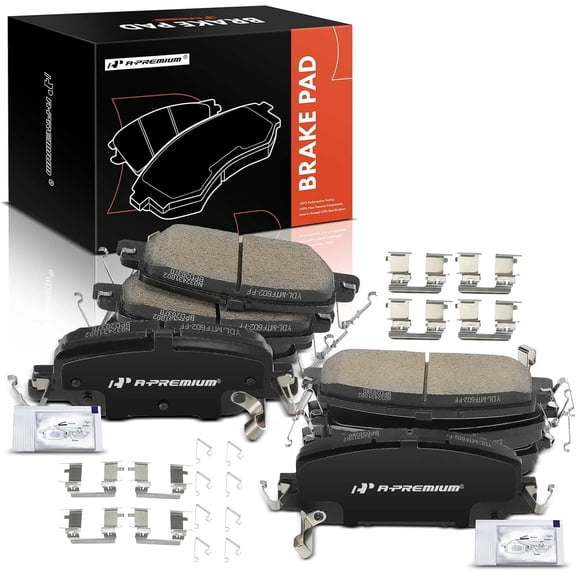 A-Premium Front and Rear Ceramic Disc Brake Pads Set Compatible with Select Honda Models - CR-V CRV 2017 2018 2019 2020 2021 2022 8 Pcs