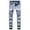 Light blue, variant on Aoochasliy Mens Jeans Men's New Tight-fitting Ripped Straight Hip-hop Stretch Motorcycle Denim Trouser