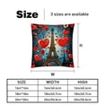 thumbnail image 5 of Eiffel Tower Throw Pillows Set of 2 with Unique Patterns Covers - Available in 16x16, 18x18, and 20x20 Inches for Various Occasions - Includes Throw Pillow Inserts, 5 of 6