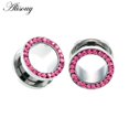 thumbnail image 1 of 1 unidad de tapones para los oídos y túneles de acero inoxidable 316L, Piercings para las orejas, expansor de pendientes atornillados, medidores de oreja, Piercings de joyería para el cuerpo Tan Jianjun unisex, 1 of 2