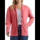 thumbnail image 1 of Sudadera con Capucha y Cremallera de Punto Flameado para Mujer, Camiseta Texturizada con Cremallera para Mujer Rosa S, 1 of 8