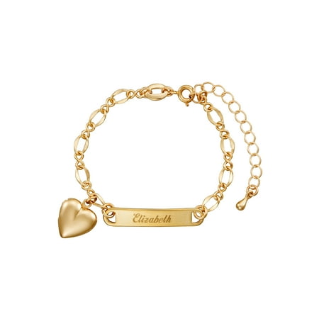 Personalized Gold Tone S Heart Charm Name Bracelet Personalized Gold Tone S Heart Charm Name Bracelet